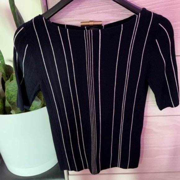 Theory Tops - Theory striped top, navy, xs